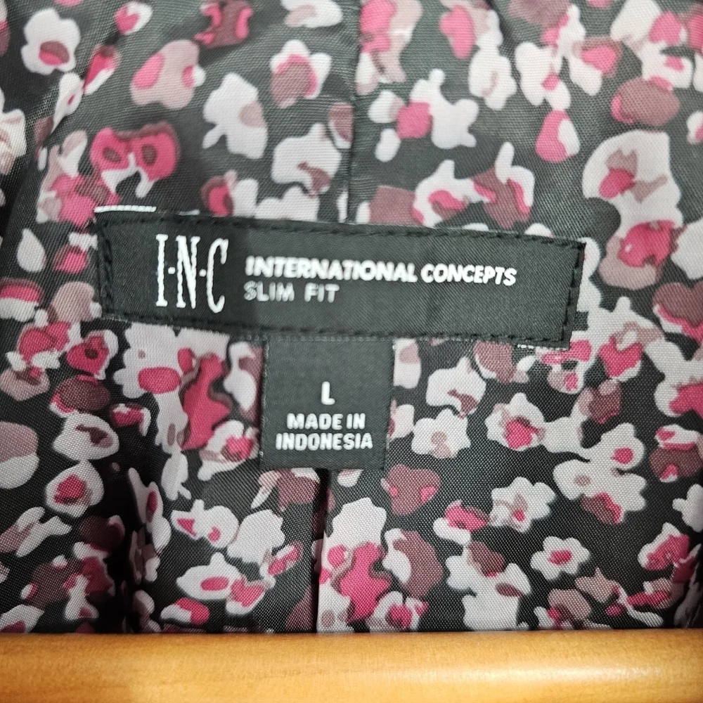 INC International Concepts Slim Fit Velveteen Mauve Blazer Mens Size Large